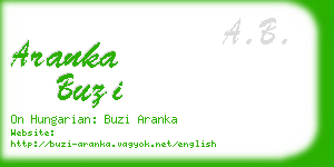 aranka buzi business card